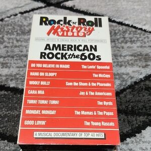 ROCK N ROLL HISTORY VIDEO VHS AMERICAN ROCK THE 60'S